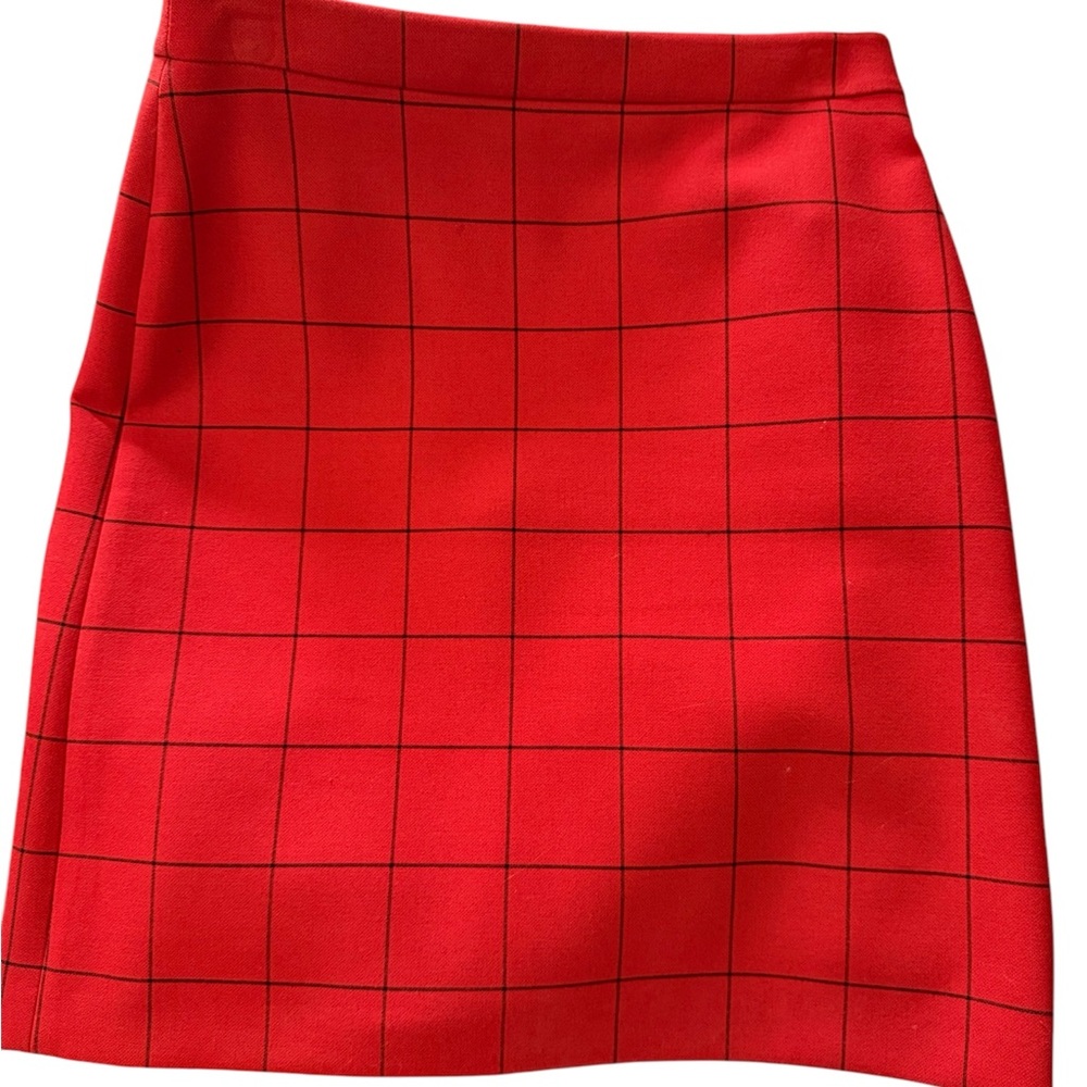 Brooks Brothers Red and Black A Line Skirt
